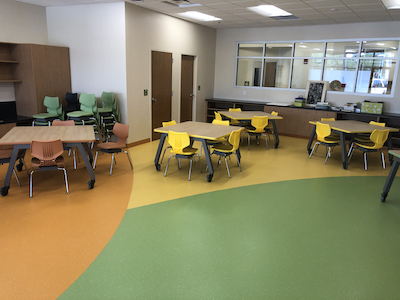 Colorful Classroom Flooring