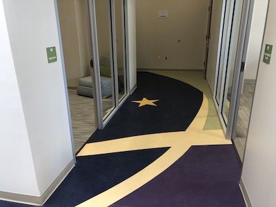 Colorful Hallway Flooring